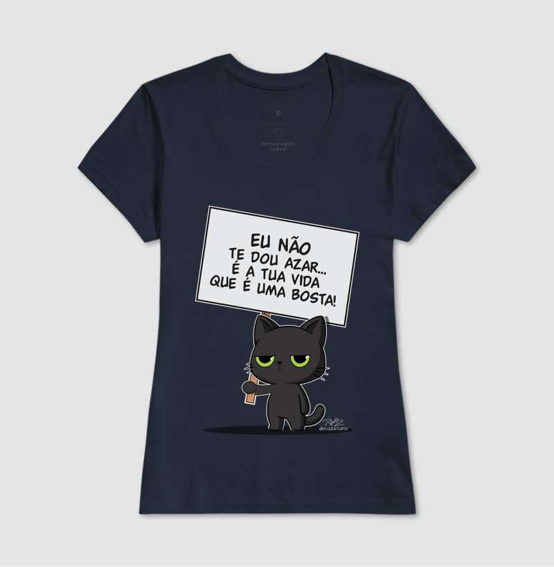 Camiseta Gato Sincero Azar - Imagem 7