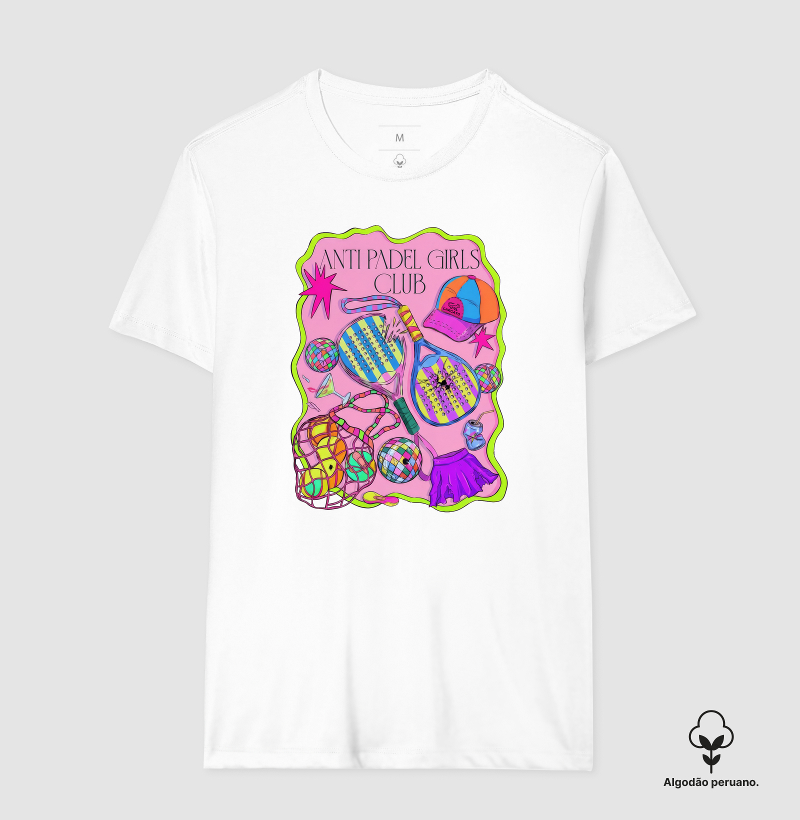 Camiseta Feminina Anti Padel Girls Club Rosa - Imagem 4