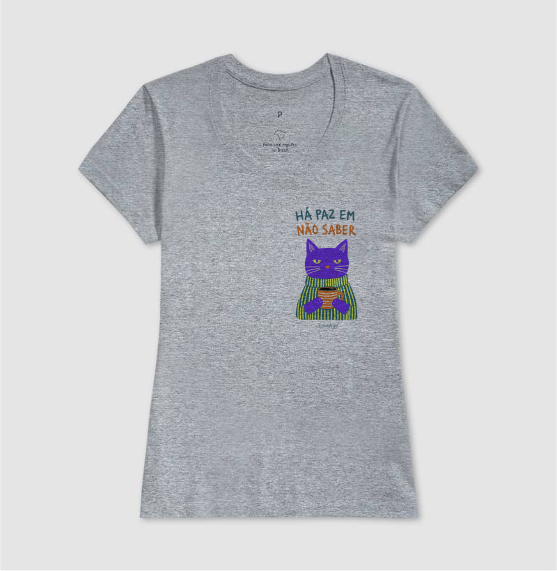 Camiseta Há Paz em Não Saber (estampa P) - Imagem 9