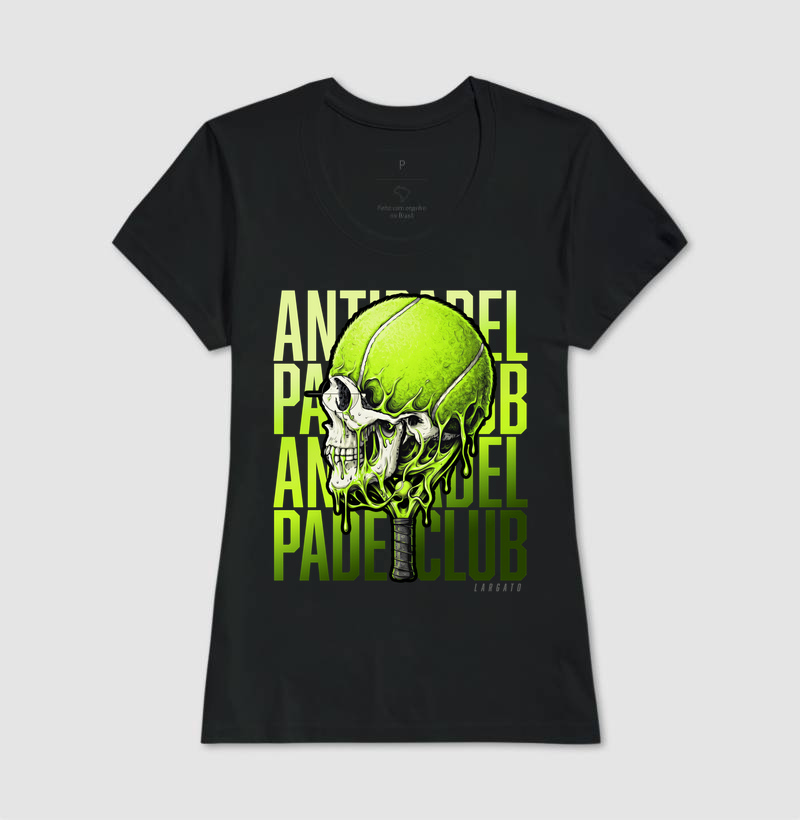 Camiseta Anti-Padel Caveira Verde - Imagem 3