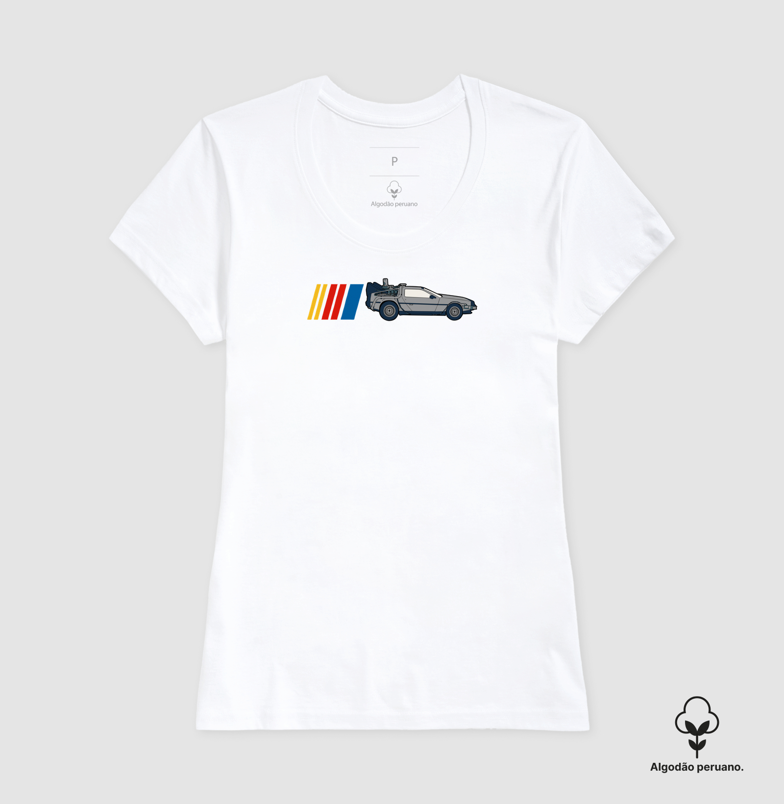 Camiseta Delorean Nascar Algodão Peruano - Imagem 4