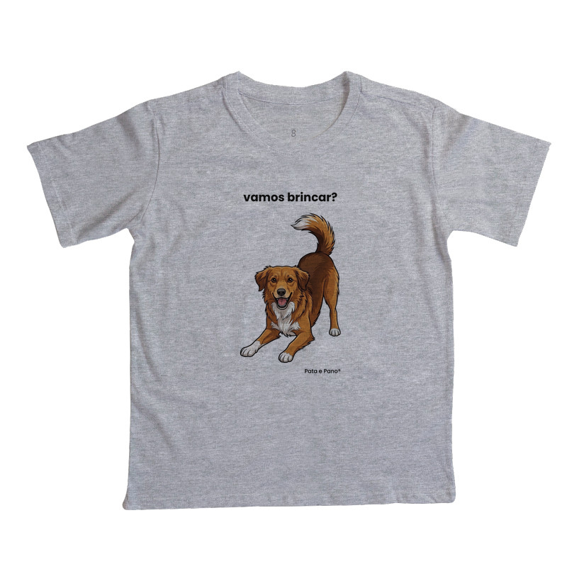 CAMISETA INFANTIL NOSSO MASCOTE BRINCAR - Imagem 3