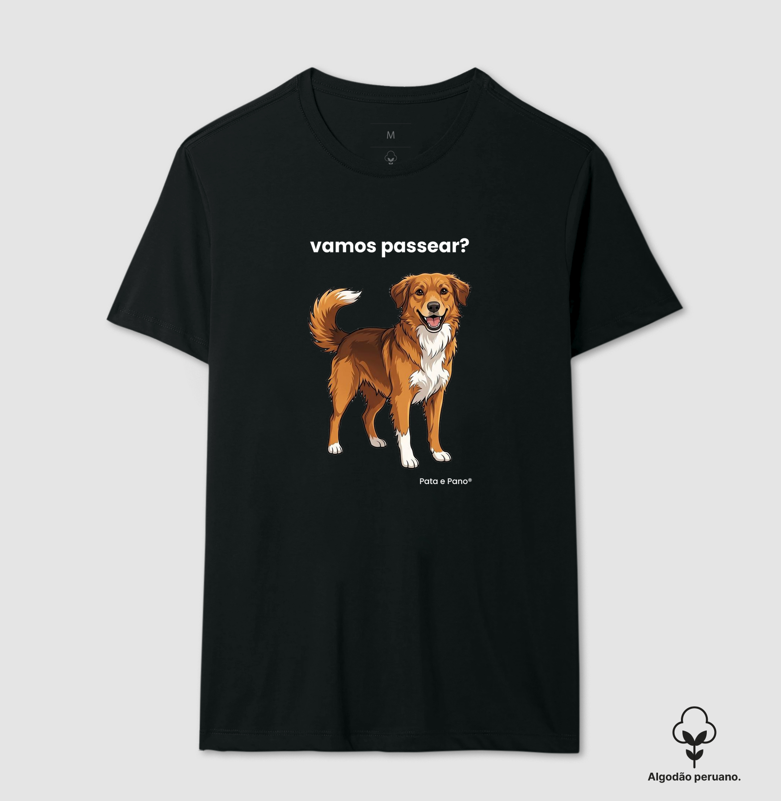 CAMISETA ALGODÃO PERUANO NOSSO MASCOTE PASSEAR - Imagem 2