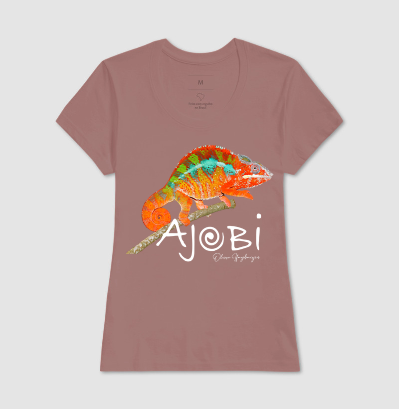 t-shirt 1/2 malha 100% algodão 30.1 penteada Ajobi Camaleão - Imagem 17
