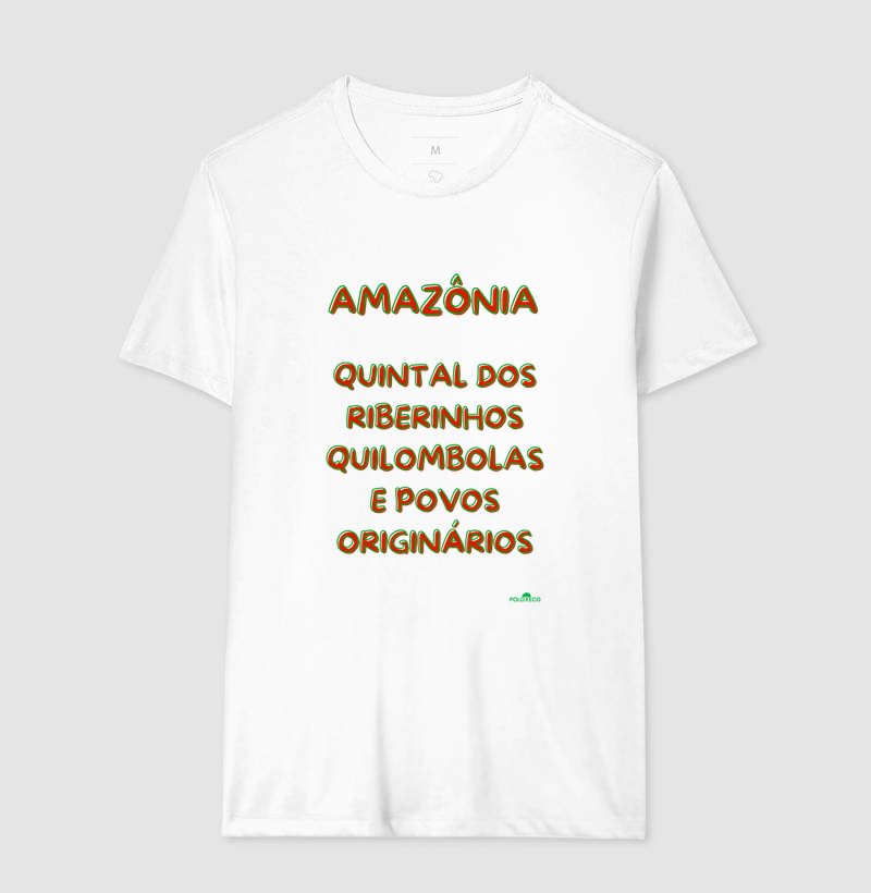 Camiseta Amazônia quintal  dos Ribeirinhos, quilombolas e povos originários - Imagem 7