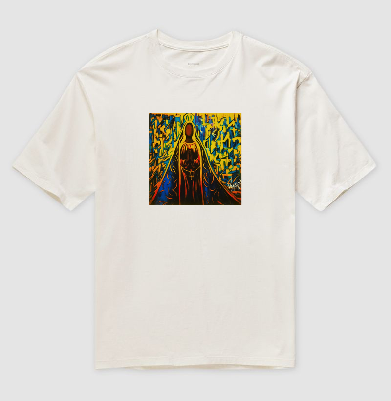 Camiseta Oversized Nossa Senhora Arte Sacra - Imagem 4