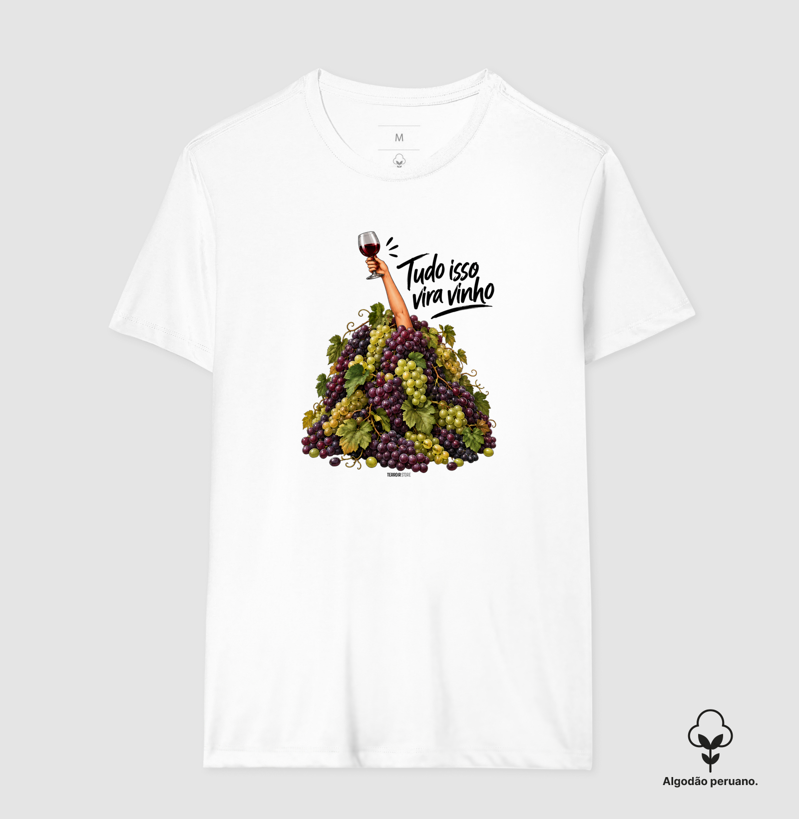 Camiseta “Tudo Isso Vira Vinho” – Humor & Lifestyle - Imagem 4
