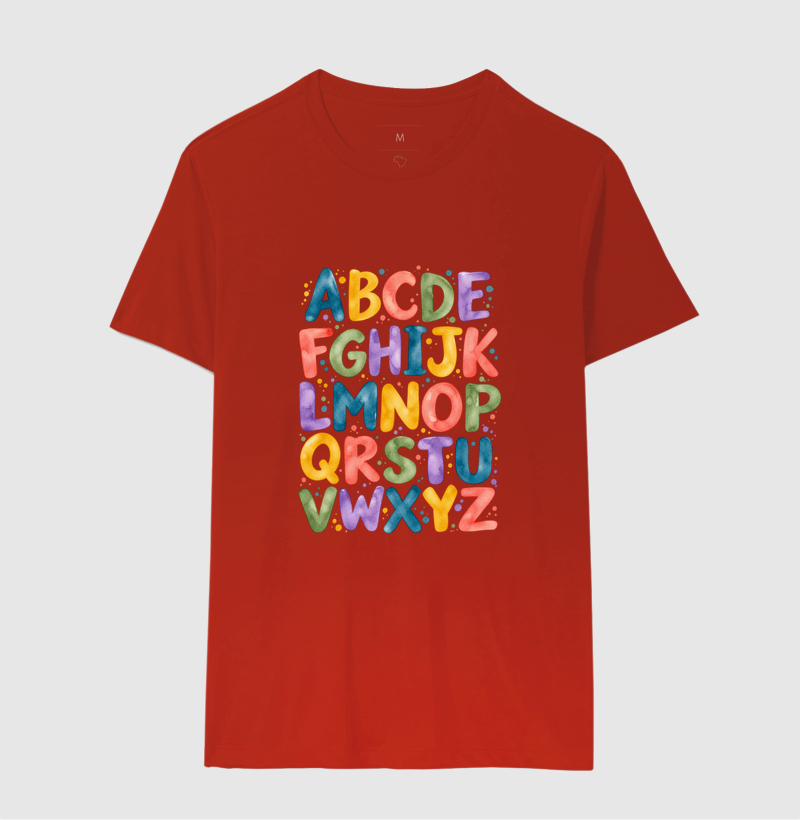 Camiseta Alfabeto em Cores - Imagem 13