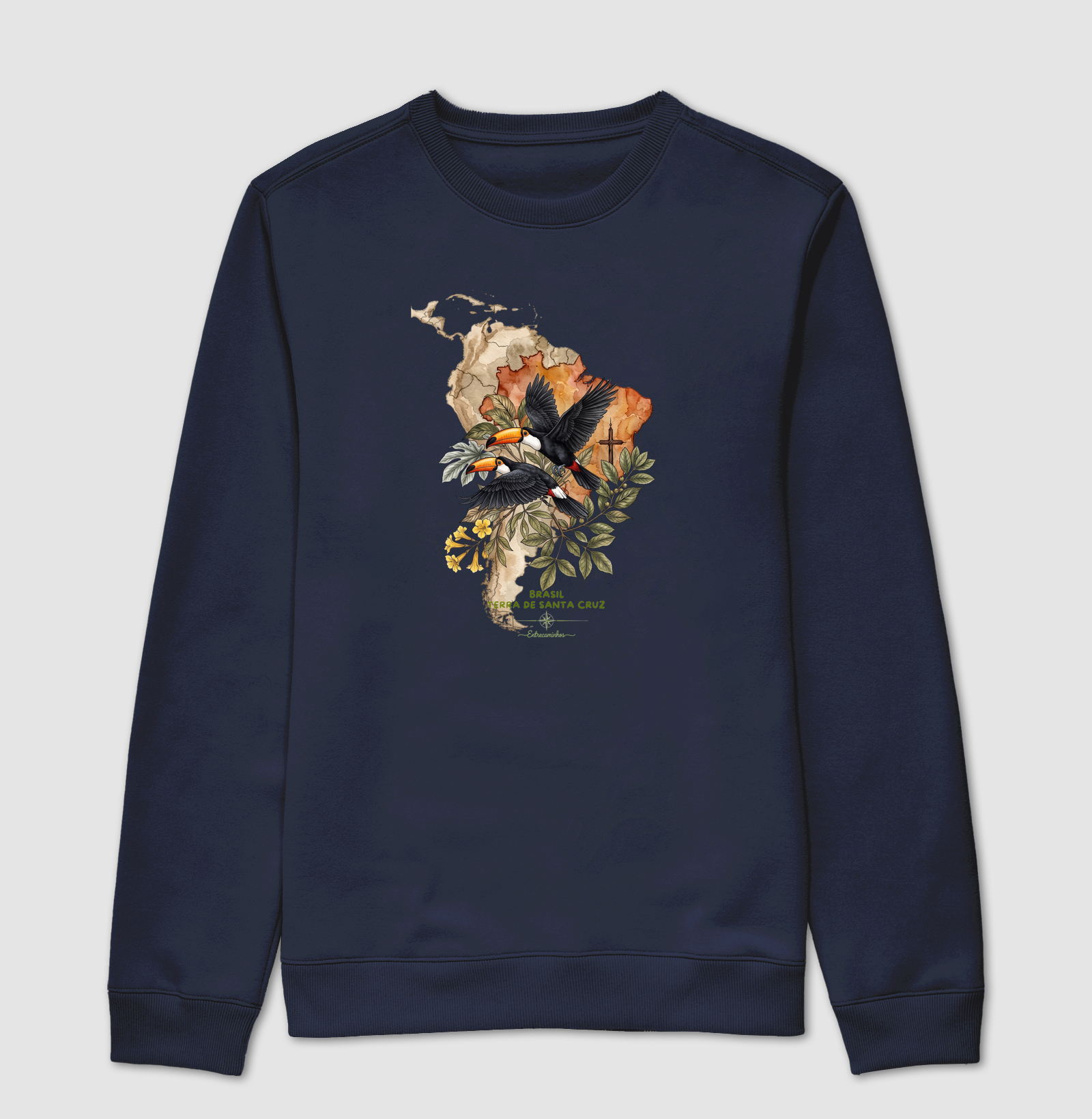 Camiseta Tucanos & Ipê - Brasil Terra de Santa Cruz - Fé, História e Natureza - Imagem 5