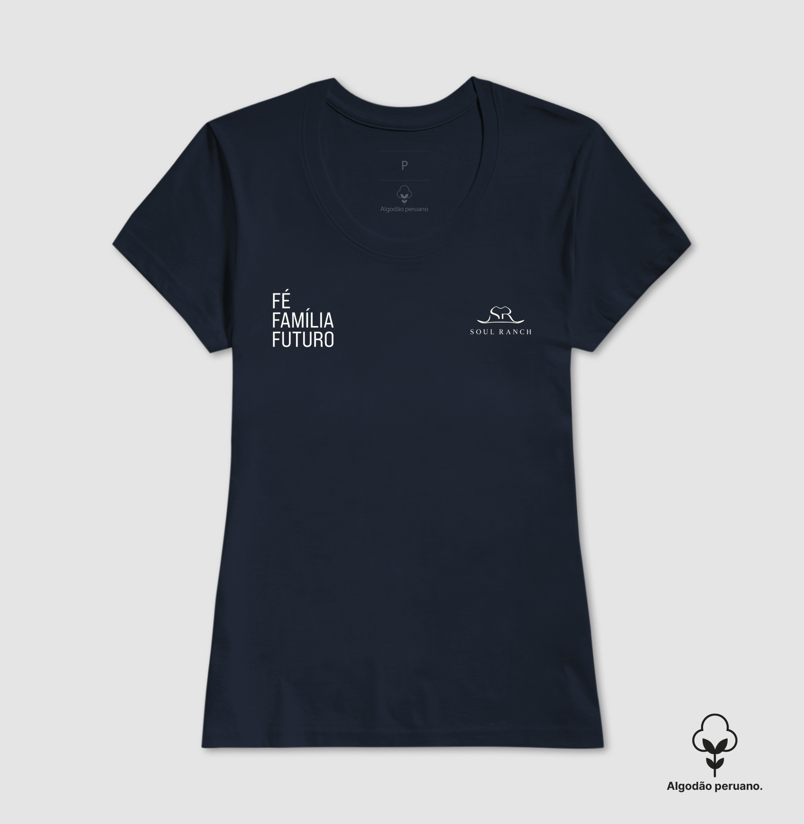 Camiseta em Algodão Peruano Fé, Família e Futuro - Imagem 2
