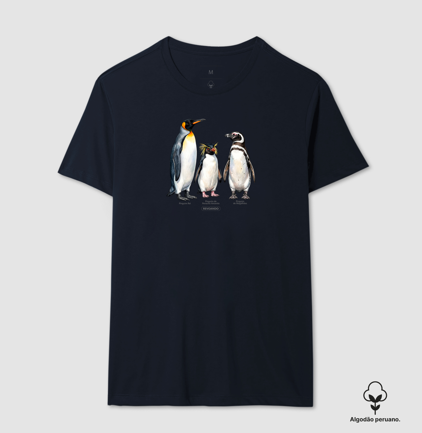 Traços Alados - Coletivo Pinguins - Algodão Peruano - Imagem 8