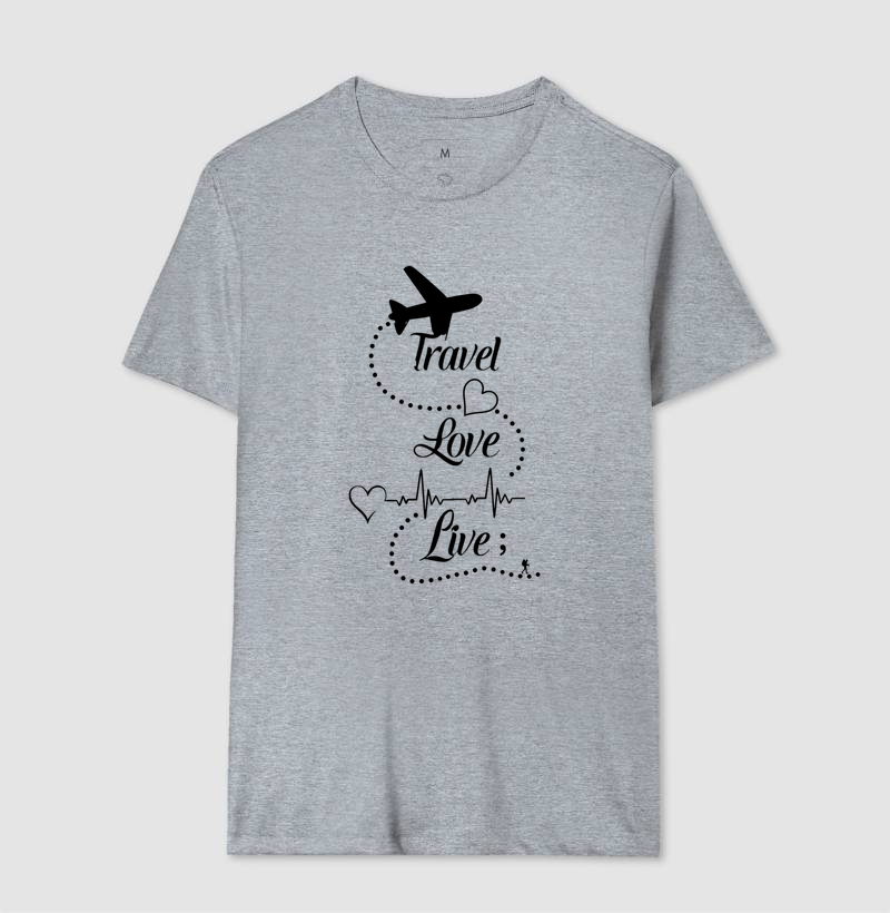 Camiseta Travel Love Live – Estampa de Viagem | Excursionista - Imagem 11