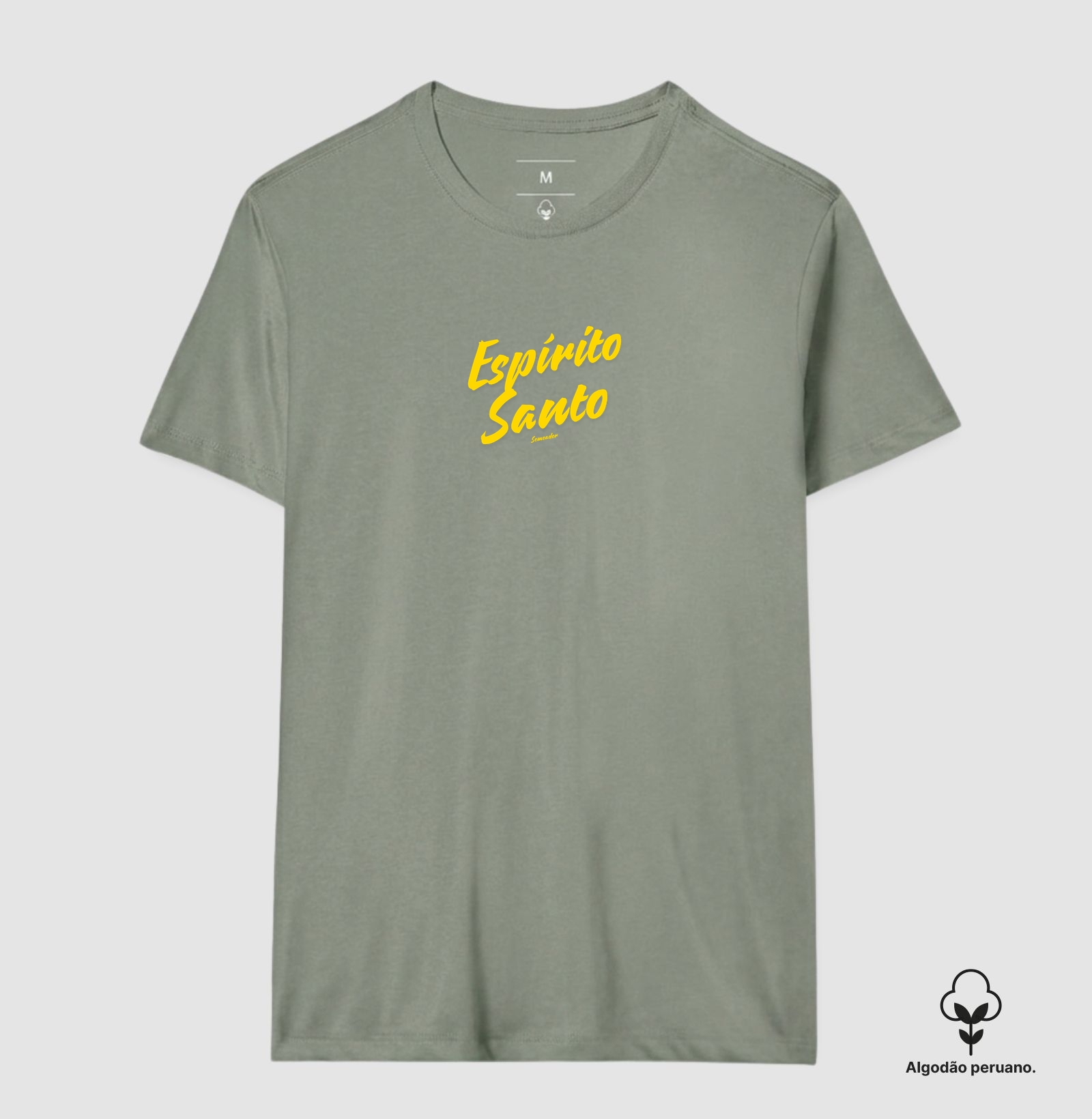 Camiseta Algodão Peruano Cristã Espírito Santo Manuscrito - Imagem 9