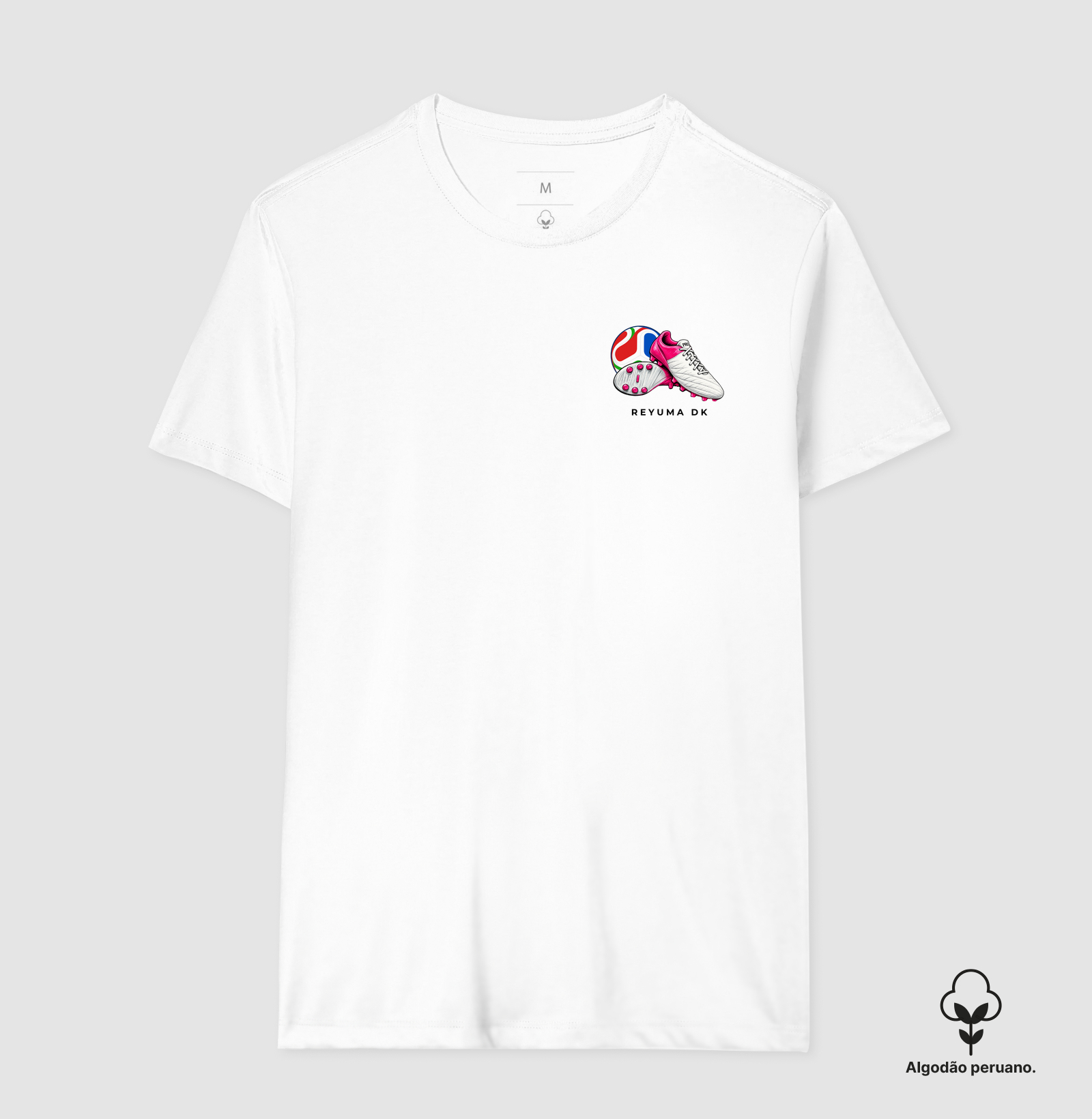 Camiseta Masculina, Feminina, Babylook e Unissex de Algodão Peruano Futebol "Pink Striker"  - Imagem 5