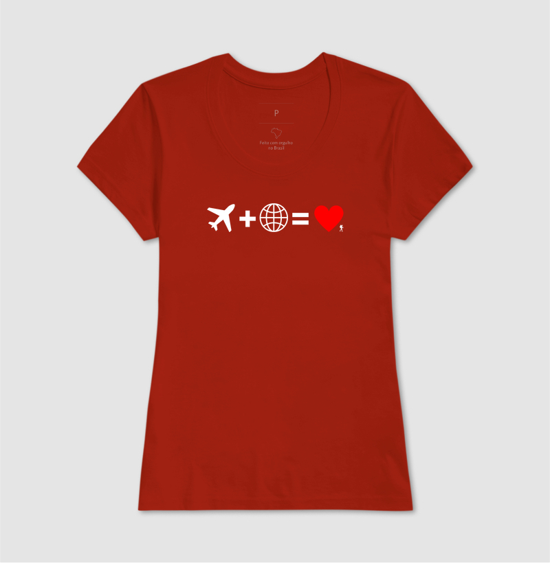 Camiseta Aviao Mais Mundo Igual Amor | Equacao Viagem Minimalista | Colecao Viciados em Viagem - Imagem 14