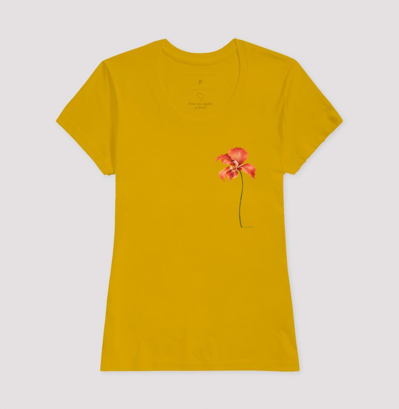 Camiseta Flor Laranja (estampa P) - Imagem 13