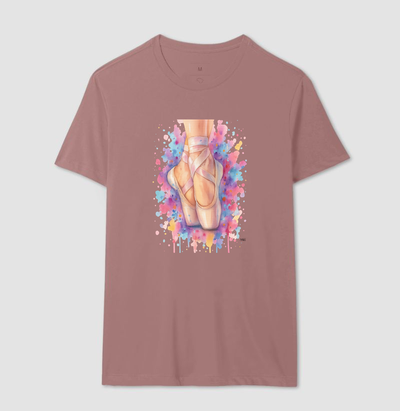 Camiseta Algodão Premium - Bailarina Aquarela  - Imagem 16