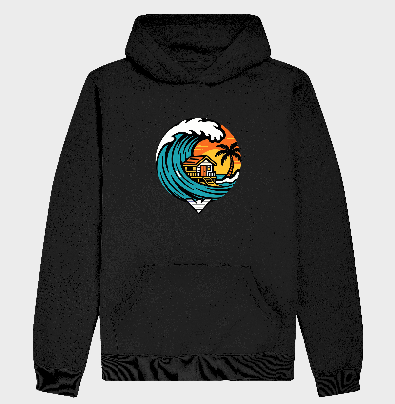 Paraíso no mar - estampa exclusiva.  Sente a brisa, ouça o som das ondas e leve a vibe do paraíso pra onde você for! Mais que uma camiseta - é levar o paraíso com você todo dia. - Imagem 2