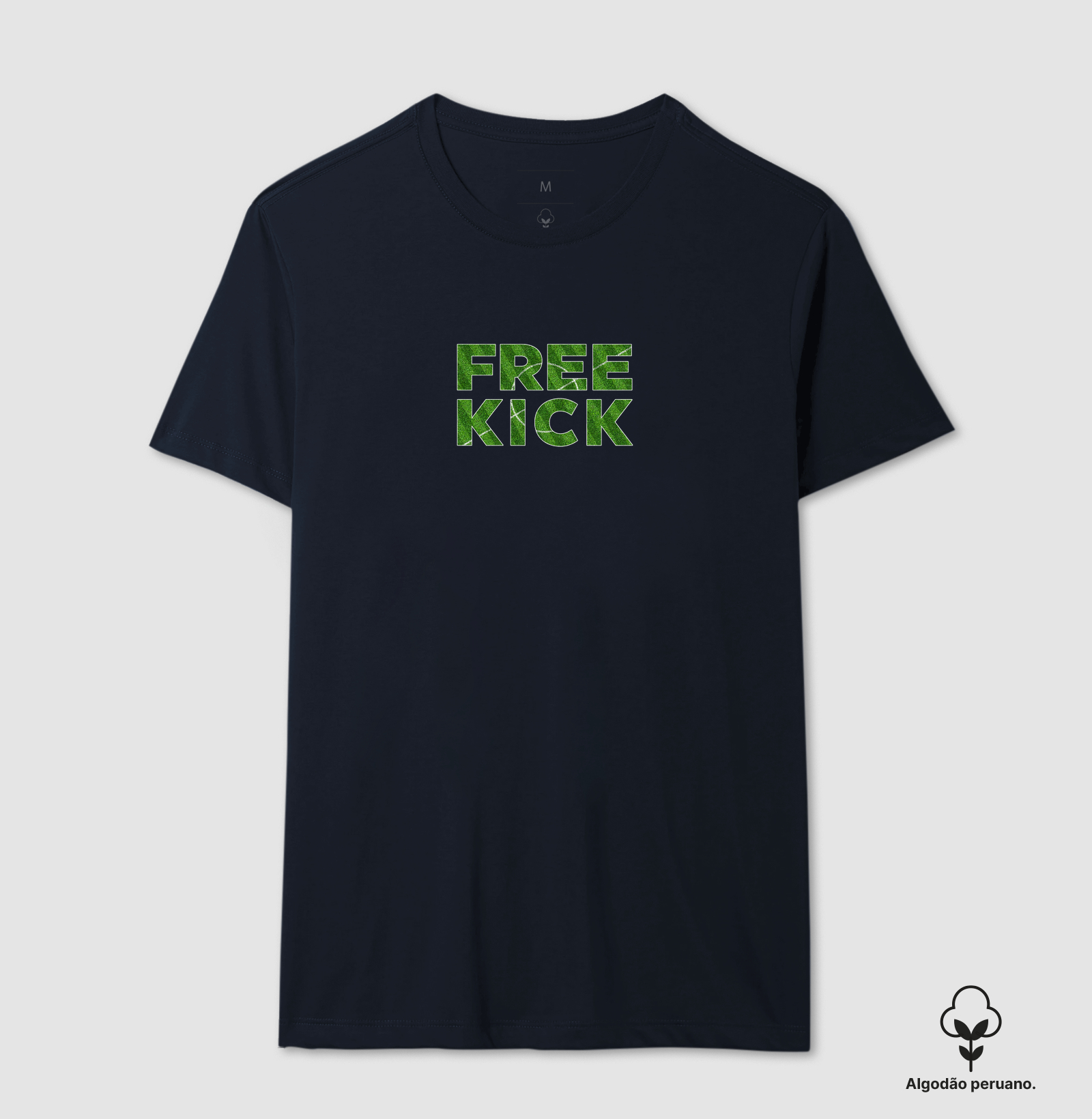 CAMISETA ALGODÃO PERUANO FREE KICK CAMPO DE FUTEBOL - Imagem 4