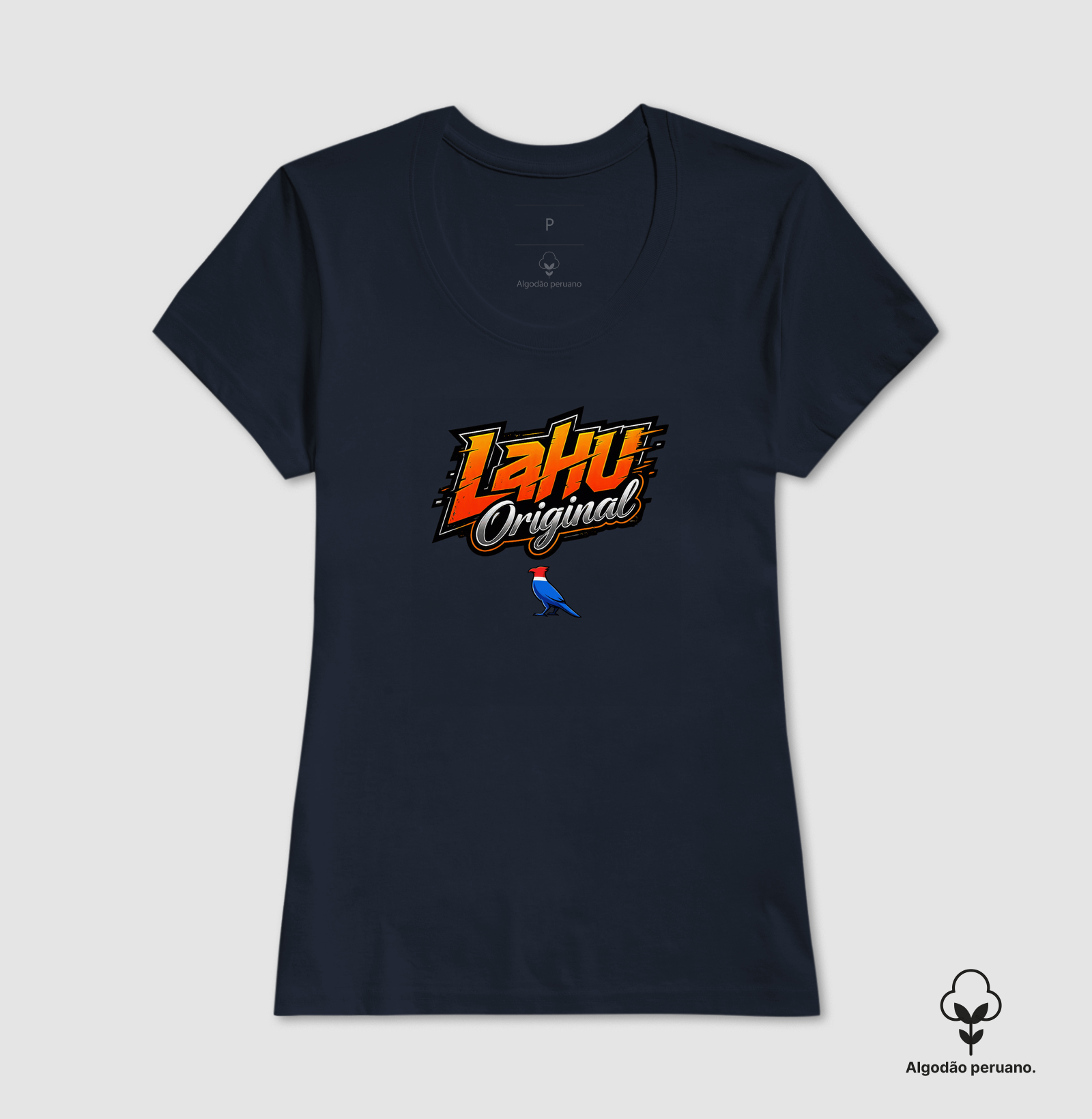  estilo moderno, minimalista e cheio de personalidade. Confeccionada em tecido leve e confortável, é perfeita para quem gosta de unir moda e autenticidade. A estampa Lahu dá aquele toque urbano e descolado, ideal para compor looks casuais e destacar sua identidade." - Imagem 2