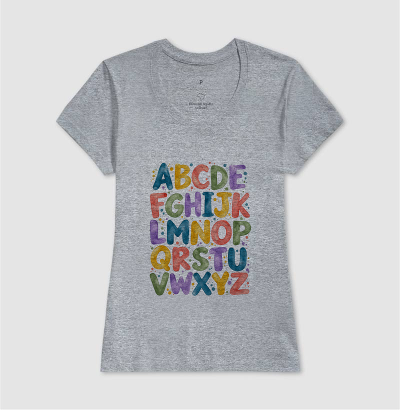 Camiseta Alfabeto em Cores - Imagem 12