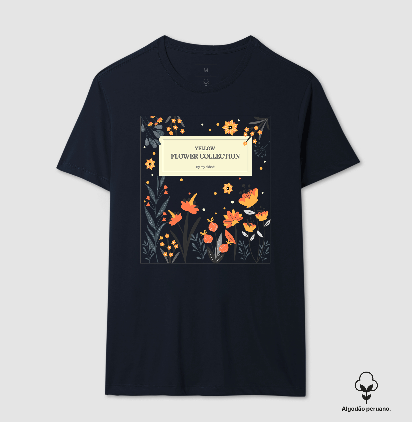 FLOR LARANJA - Algodão Peruano - Imagem 6