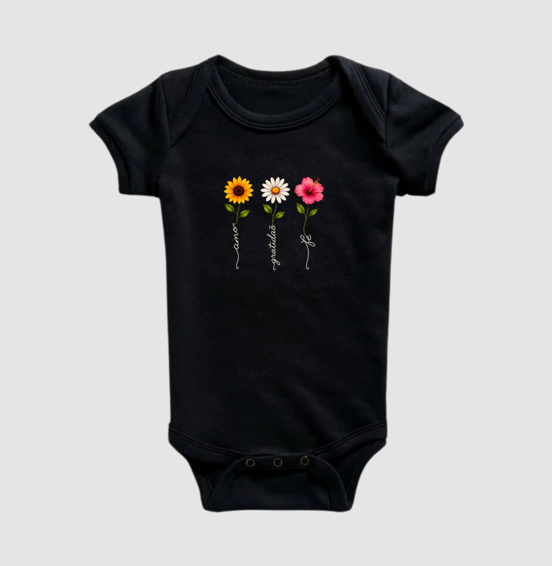 Camiseta Floresça com amor, fé e gratidão. - Imagem 2