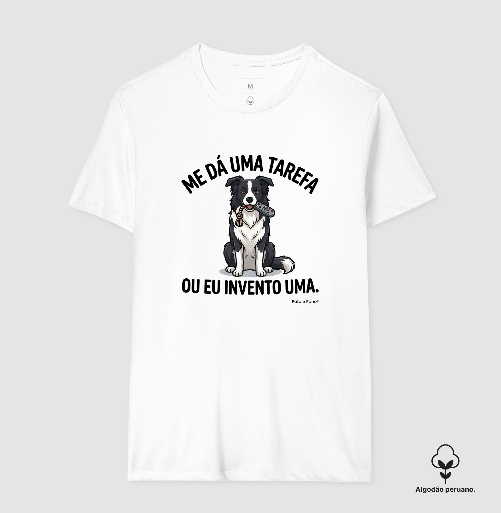 CAMISETA ALGODÃO PERUANO BORDER COLLIE TAREFA - Imagem 2