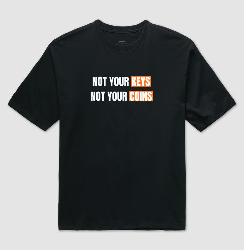 Camiseta Bitcoin Not Your Keys, Not Your Coins - Imagem 2