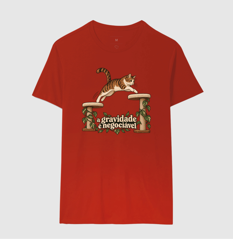 Camiseta Gato Salto "a gravidade é negociável" | Pelo & Pano - Imagem 10