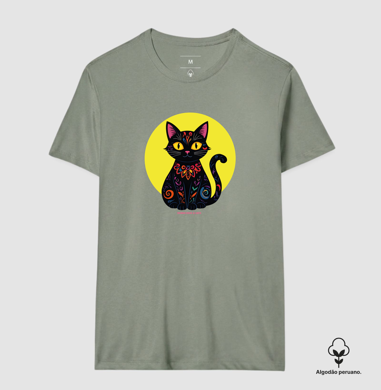 Gata preta e fundo amarelo - Imagem 5