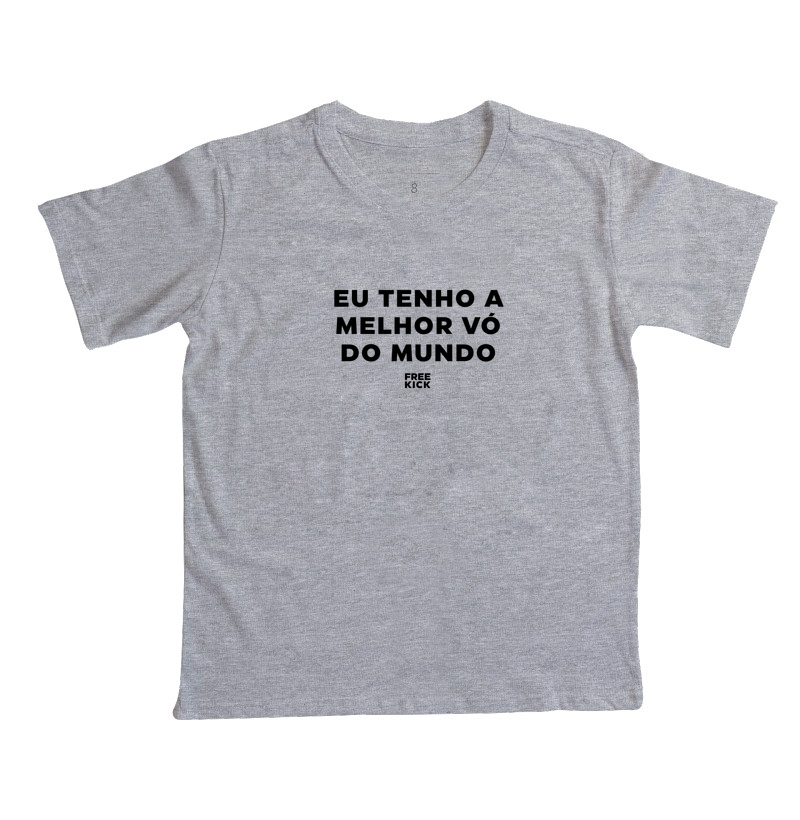 CAMISETA INFANTIL FREE KICK EU TENHO A MELHOR VÓ DO MUNDO - Imagem 6