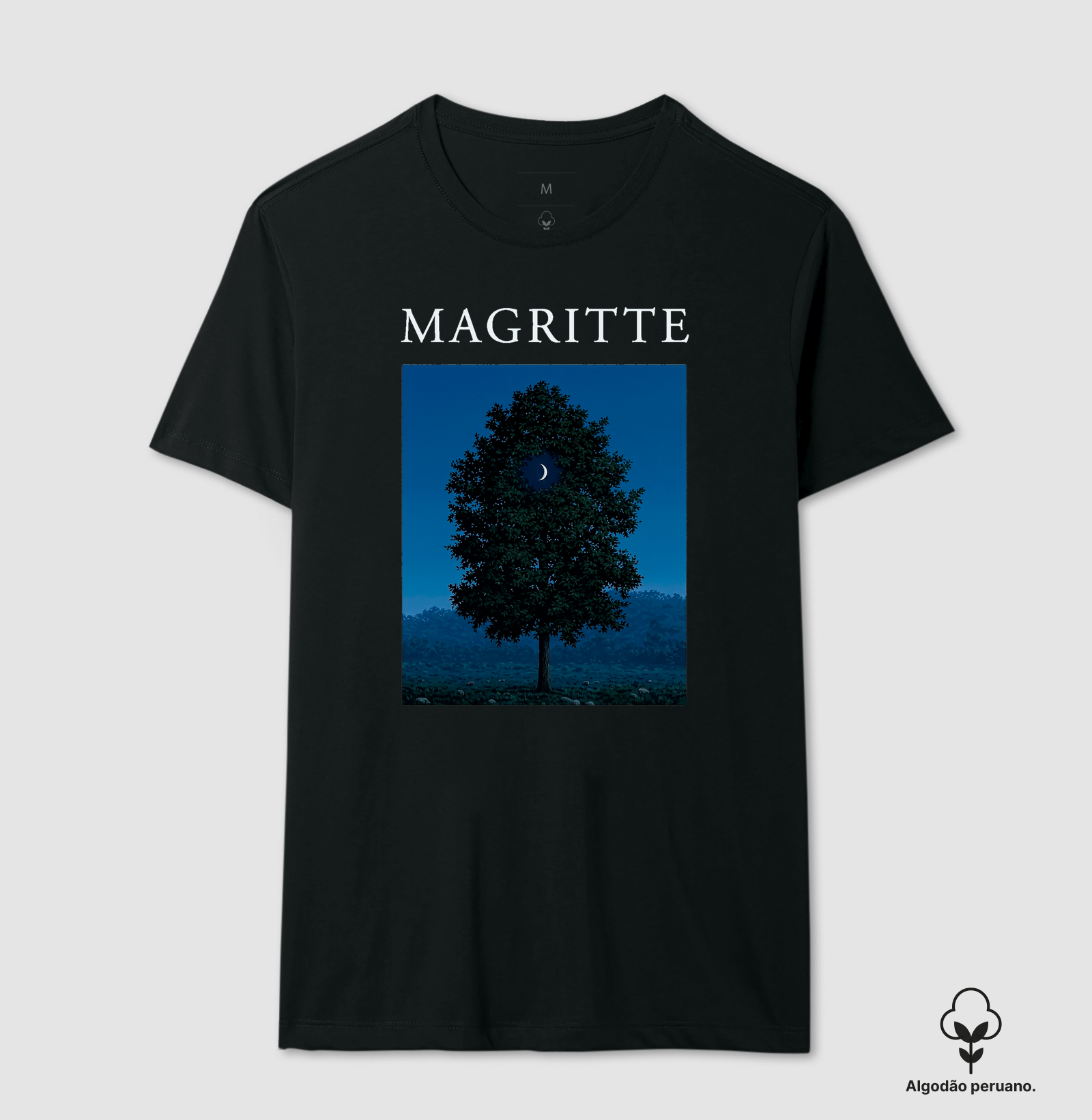 Camiseta Surrealismo René Magritte Algodão Tanguis Premium - Imagem 2