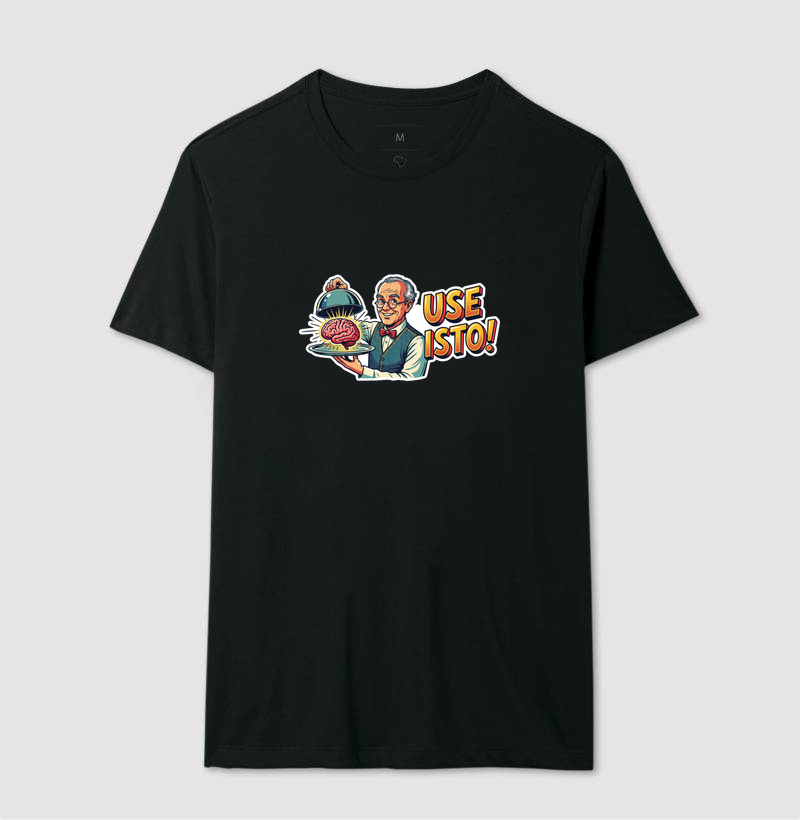 Camiseta Unissex Algodão Use Isto Cérebro - Imagem 2