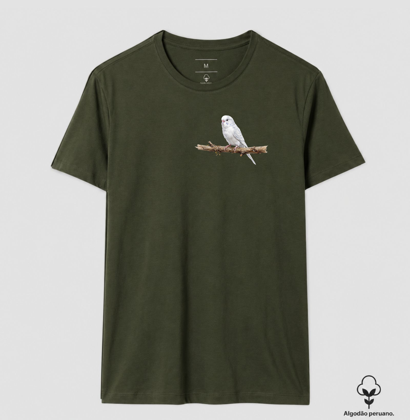 Periquito Branco Minimalista - Imagem 6