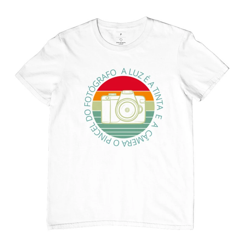 Camiseta feminina a luz é a tinta - Imagem 4