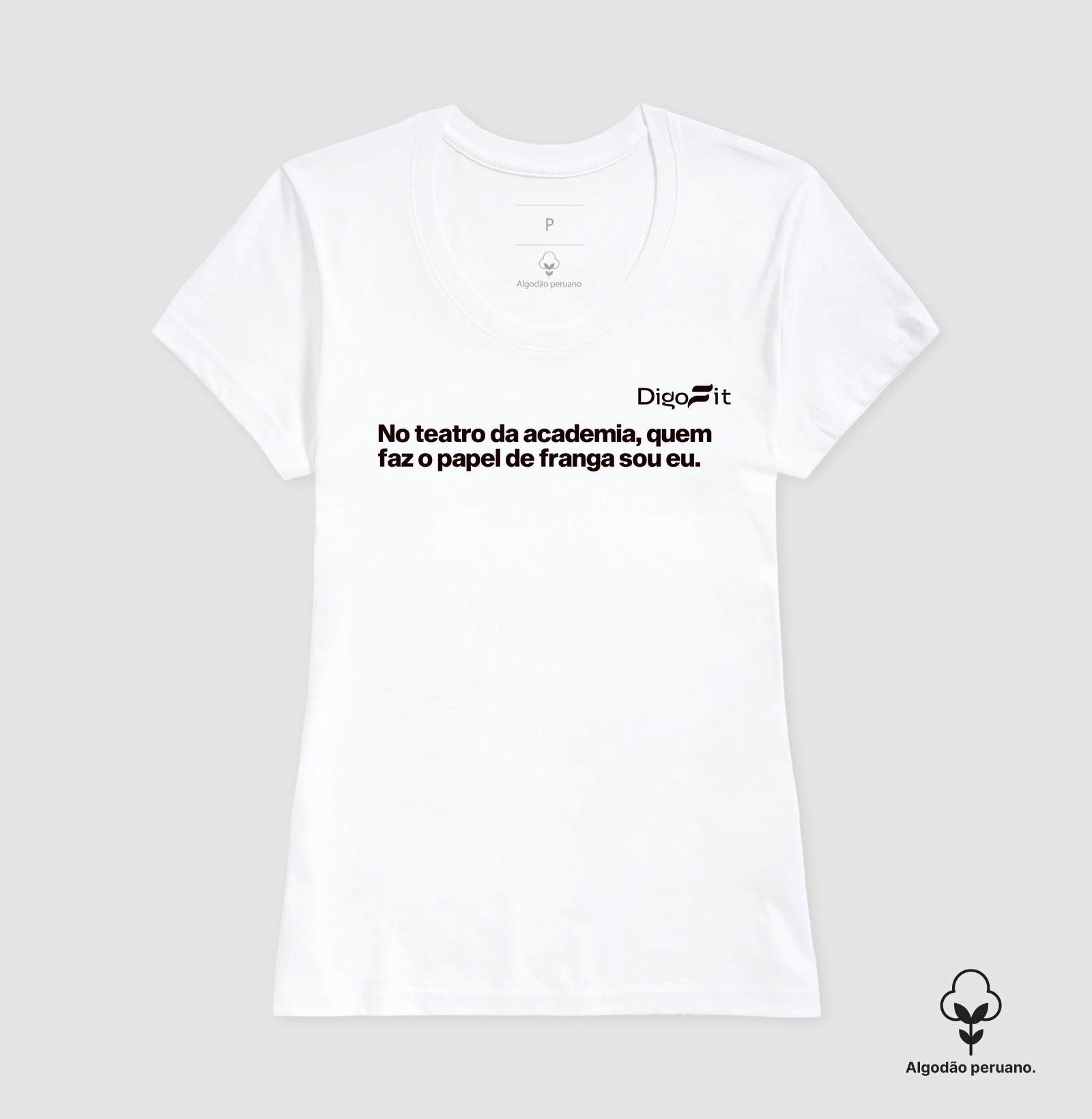CAMISETA ALGODÃO PERUANO ACADEMIA PAPEL DE FRANGA - Imagem 4