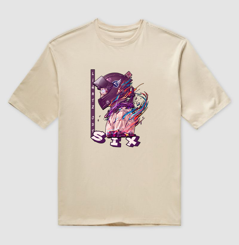 Camiseta Oversized Piloto Six | Linha Abstract — Aion Abstract - Imagem 3