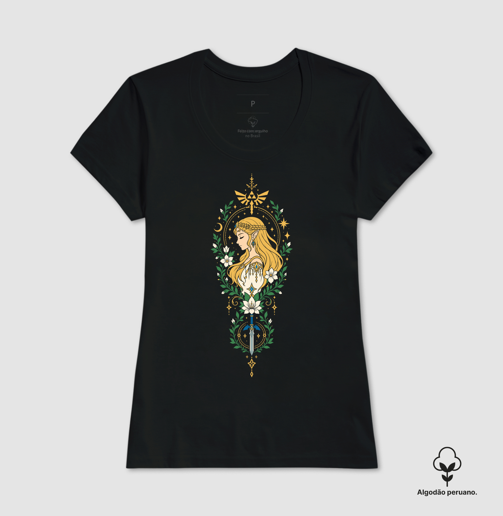 Zelda de Perfil – Moldura Floral - Imagem 2