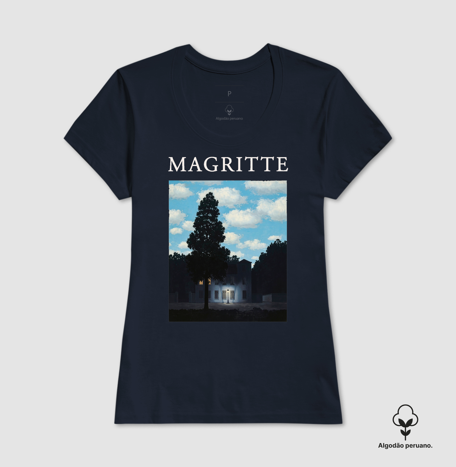 Camiseta Império das Luzes Magritte Algodão Peruano - Imagem 5