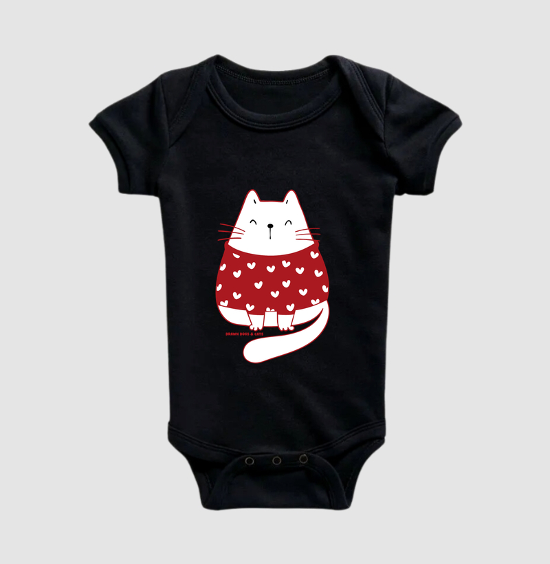 Gata branca de suéter vermelho - Imagem 7
