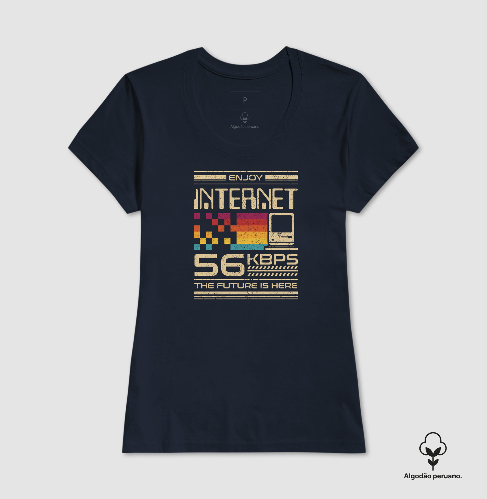 Camiseta Algodão Peruano Aproveite a Internet a 56kbps - Imagem 5
