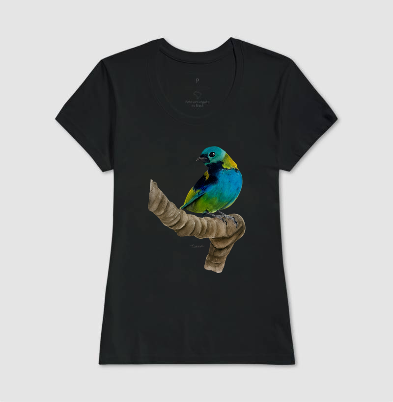 Camiseta Saíra-Sete-Cores – Aves do Brasil - Imagem 5