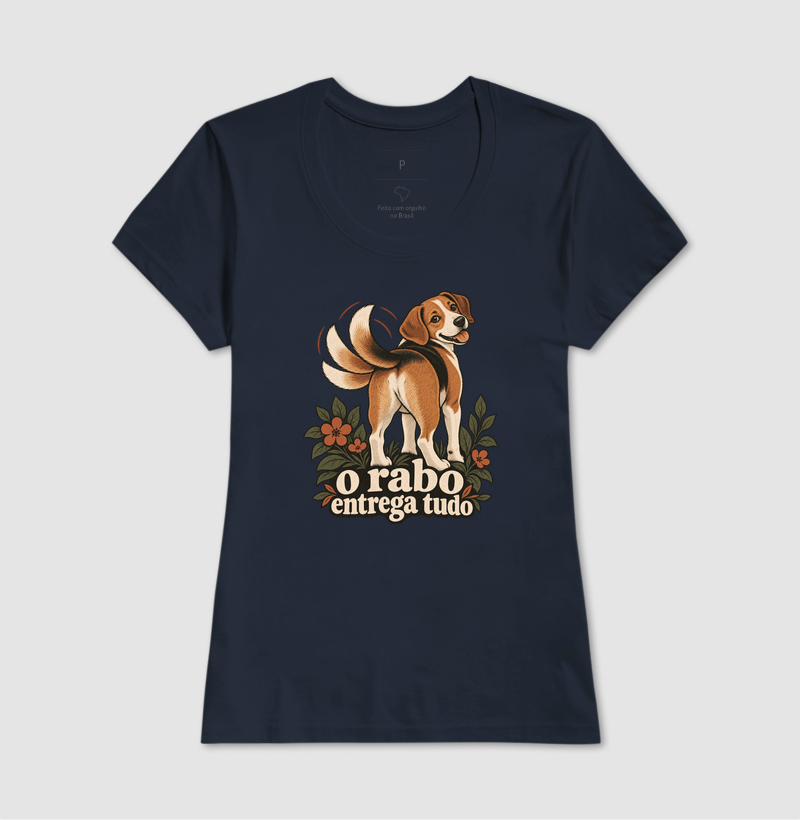 Camiseta Cachorro Humor "o rabo entrega tudo" | Pelo & Pano - Imagem 7