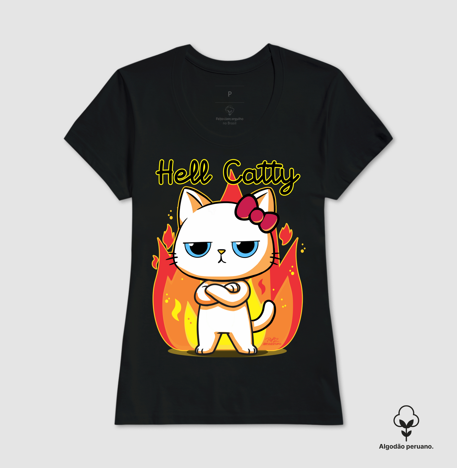 Camiseta Gato Sincero Hell Catty - Imagem 4