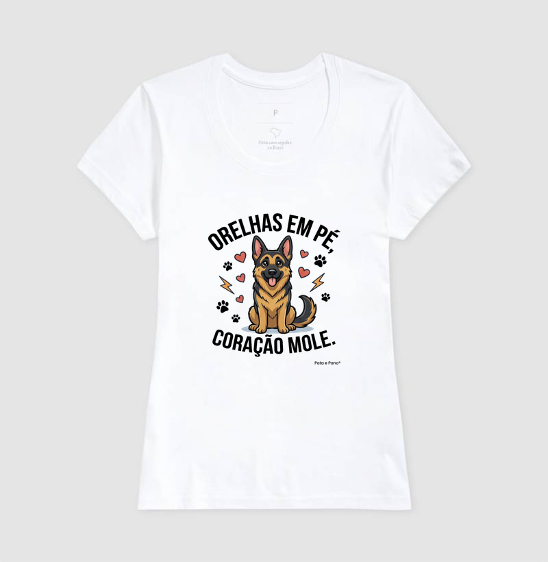 CAMISETA PASTOR ALEMÃO CORAÇÃO MOLE - Imagem 3