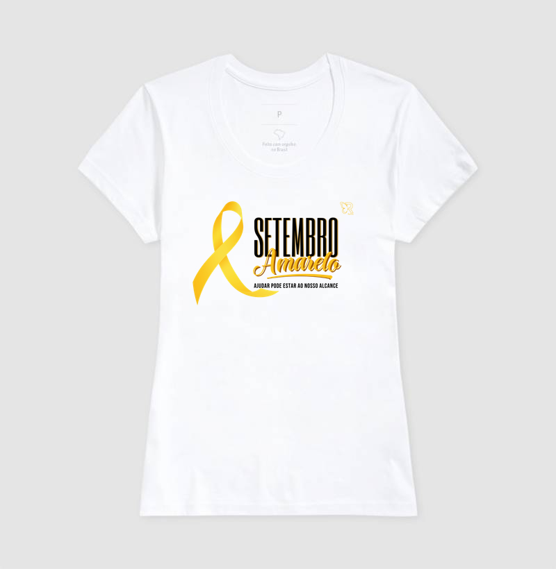 Baby Look Setembro Amarelo - Ajudar pode estar ao nosso alcance - Imagem 4