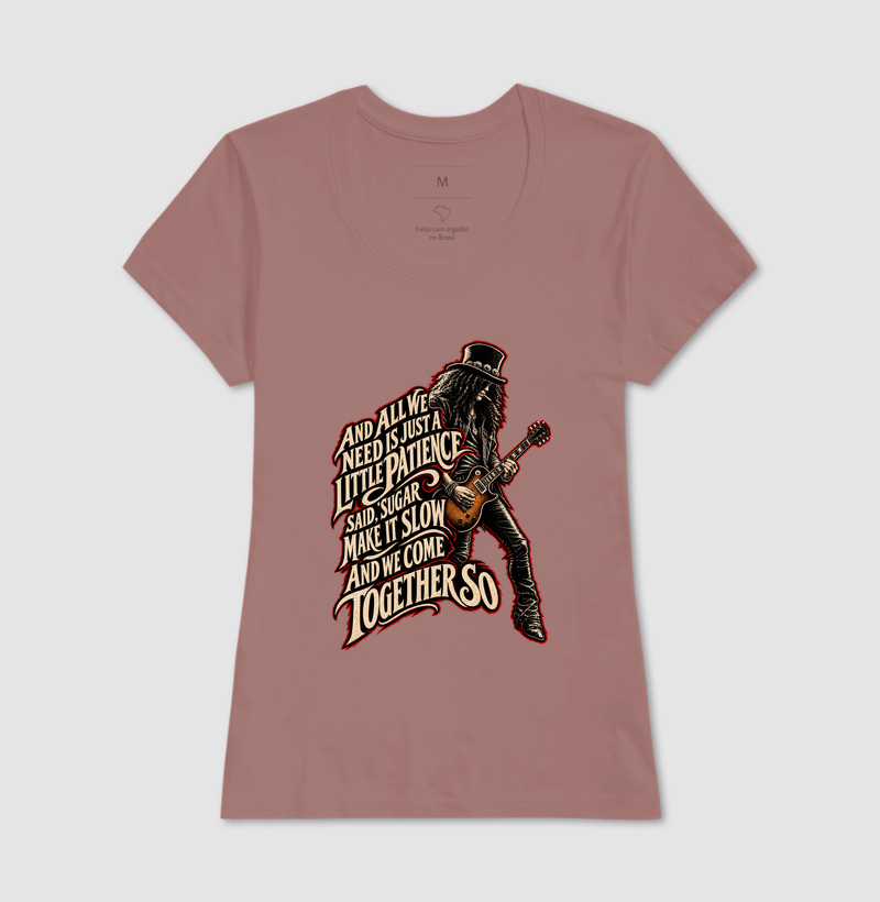 Camiseta Patience – Rock, Guitarra e Atitude | Estampa Vintage Rock - Imagem 17