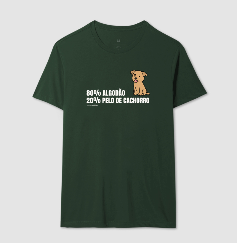 Camiseta 80% Algodão 20% Pelo de Cachorro - Imagem 12