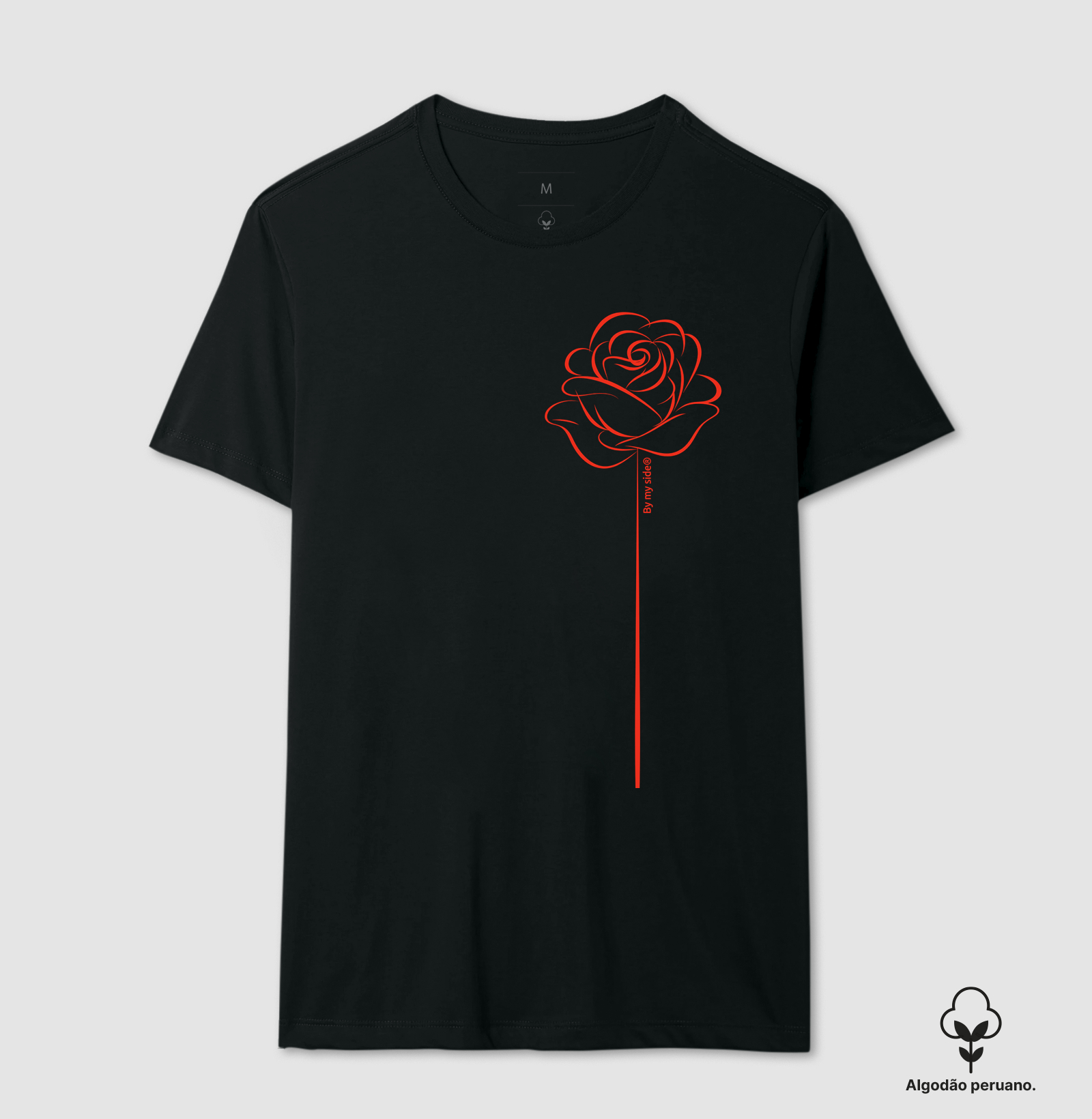 ROSA SOLITÁRIA - Algodão Peruano - Imagem 8